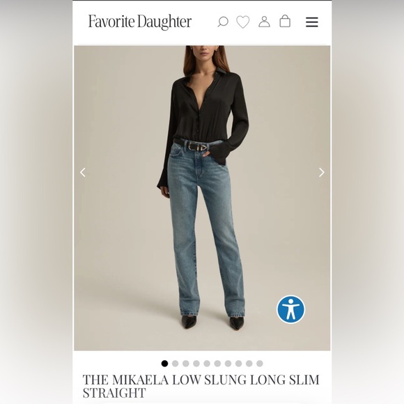 Favorite Daughter Denim - Favorite Daughter Denim The Mikaela Low Slung Long Slim Straight NWT